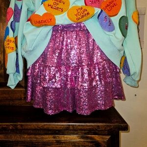 143 Story Sequin Ruffle Party Shorts